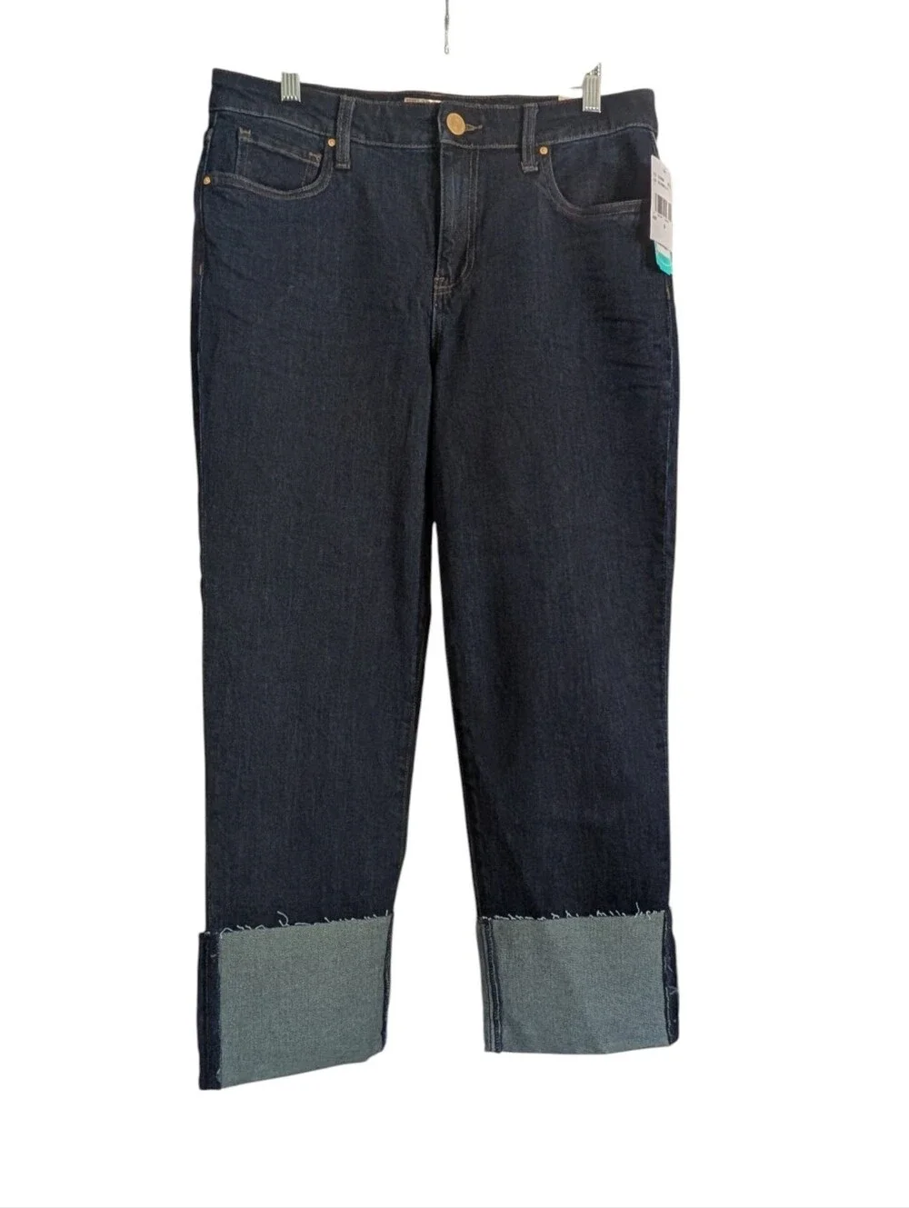 KUT From The Kloth Reese High Rise Crop Straight Leg Jeans NWT Dark Wash Size 6 - Picture 2 of 12